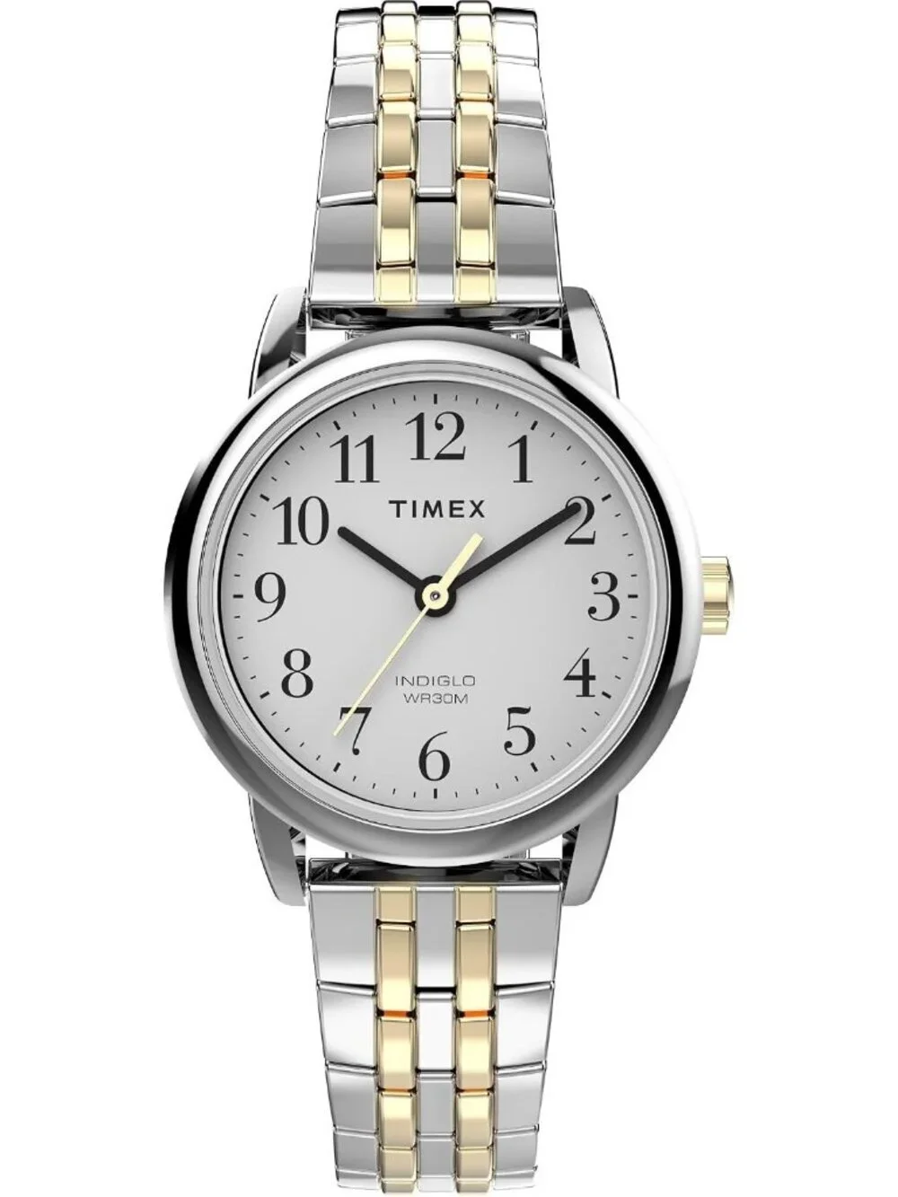 Women's Silver Gold Analog Quartz Solid Easy Reader Classic Bracelet Wrist Watch